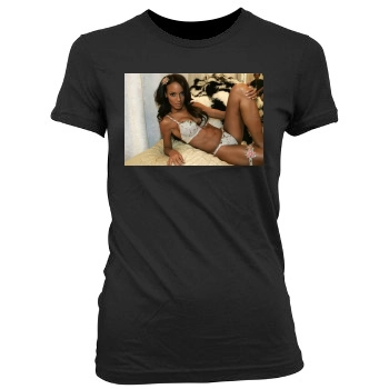 Selita Ebanks Women's Junior Cut Crewneck T-Shirt