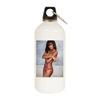 Selita Ebanks White Water Bottle With Carabiner