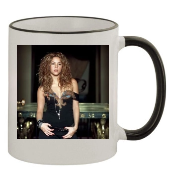 Shakira 11oz Colored Rim & Handle Mug