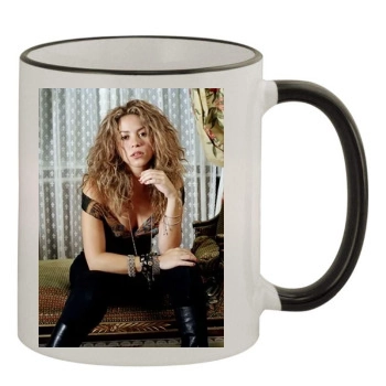 Shakira 11oz Colored Rim & Handle Mug