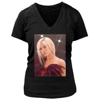 Shakira Women's Deep V-Neck TShirt