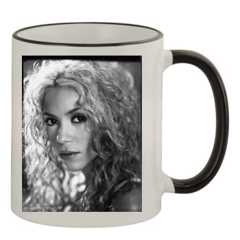 Shakira 11oz Colored Rim & Handle Mug