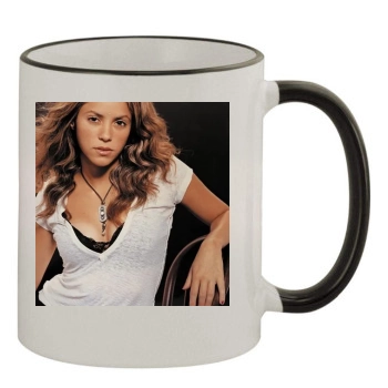 Shakira 11oz Colored Rim & Handle Mug