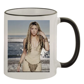 Shakira 11oz Colored Rim & Handle Mug