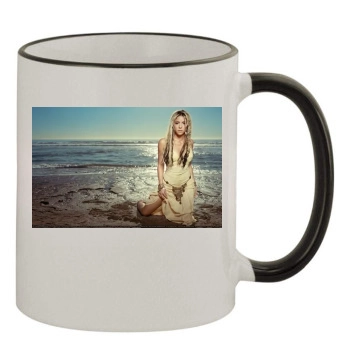 Shakira 11oz Colored Rim & Handle Mug