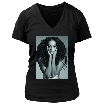 Solange Knowles Women's Deep V-Neck TShirt