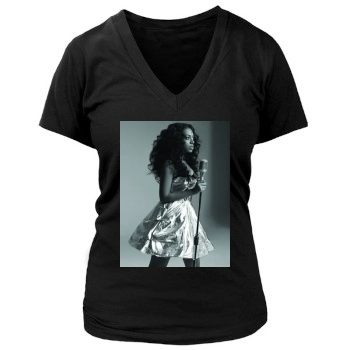 Solange Knowles Women's Deep V-Neck TShirt