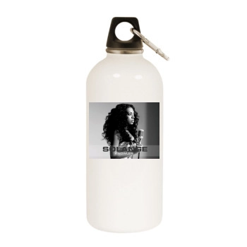 Solange Knowles White Water Bottle With Carabiner