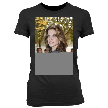 Stephanie Seymour Women's Junior Cut Crewneck T-Shirt