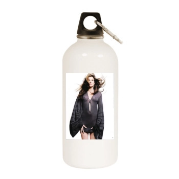 Stephanie Seymour White Water Bottle With Carabiner