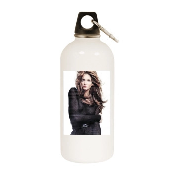 Stephanie Seymour White Water Bottle With Carabiner