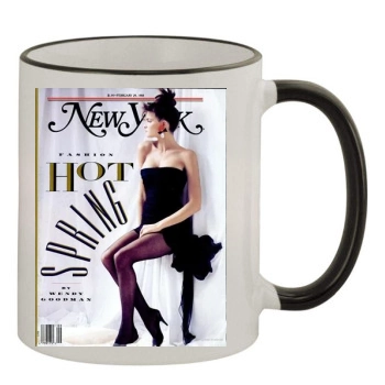 Stephanie Seymour 11oz Colored Rim & Handle Mug