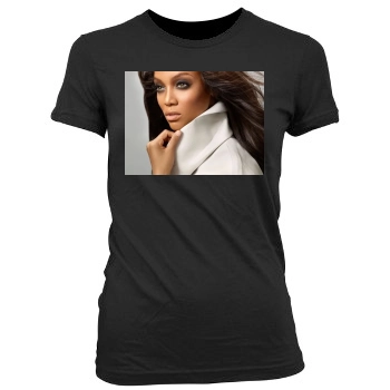 Tyra Banks Women's Junior Cut Crewneck T-Shirt