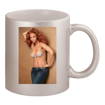 Tyra Banks 11oz Metallic Silver Mug