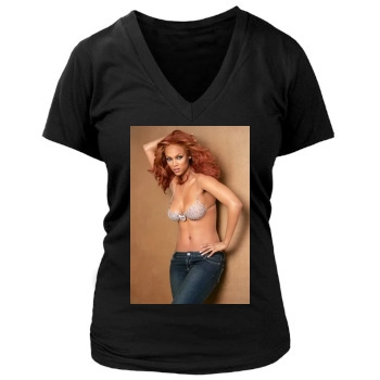 Tyra Banks Women's Deep V-Neck TShirt