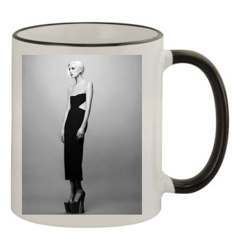 Agyness Deyn 11oz Colored Rim & Handle Mug