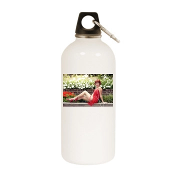 Amanda Holden White Water Bottle With Carabiner