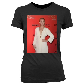 Amber Valletta Women's Junior Cut Crewneck T-Shirt