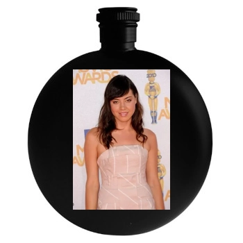 Aubrey Plaza Round Flask