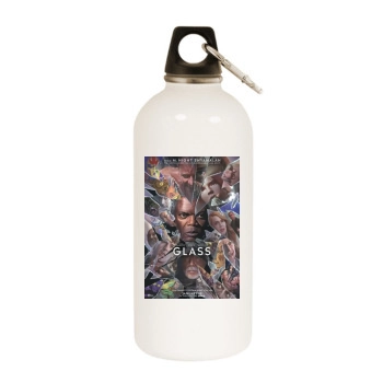 Glass (2019) White Water Bottle With Carabiner