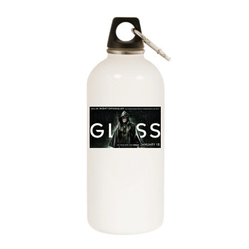 Glass (2019) White Water Bottle With Carabiner