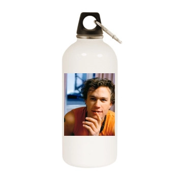 Heath Ledger White Water Bottle With Carabiner