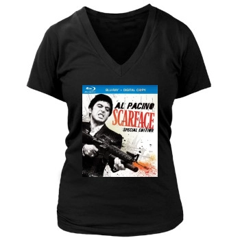 Scarface (1983) Women's Deep V-Neck TShirt