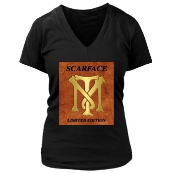 Scarface (1983) Women's Deep V-Neck TShirt