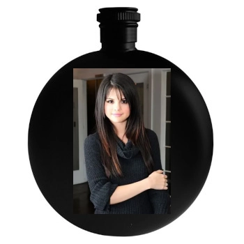 Selena Gomez Round Flask