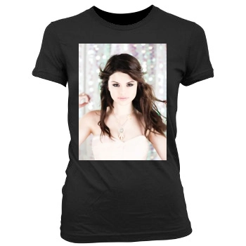 Selena Gomez Women's Junior Cut Crewneck T-Shirt