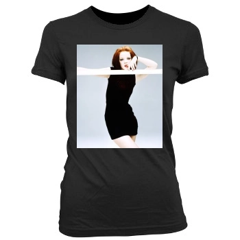 Shirley Manson Women's Junior Cut Crewneck T-Shirt