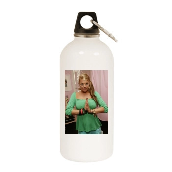 Fergie White Water Bottle With Carabiner