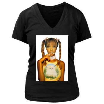 Tyra Banks Women's Deep V-Neck TShirt