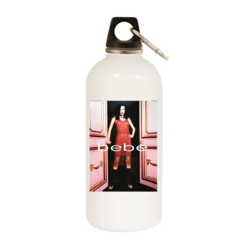 Adriana Lima White Water Bottle With Carabiner