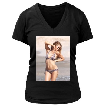 Adriana Lima Women's Deep V-Neck TShirt