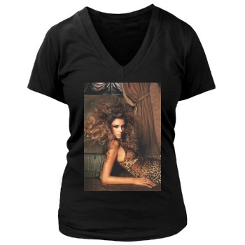 Alessandra Ambrosio Women's Deep V-Neck TShirt