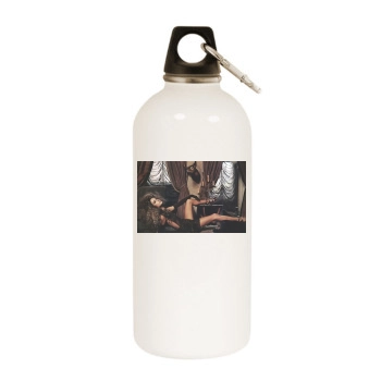 Alessandra Ambrosio White Water Bottle With Carabiner