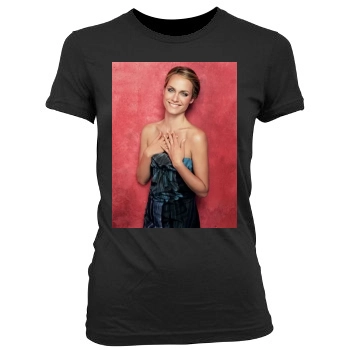 Amber Valletta Women's Junior Cut Crewneck T-Shirt