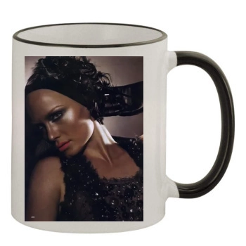 Amber Valletta 11oz Colored Rim & Handle Mug