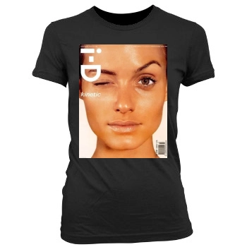 Amber Valletta Women's Junior Cut Crewneck T-Shirt