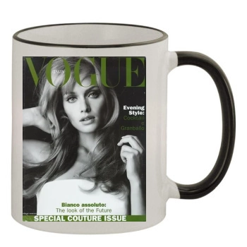 Amber Valletta 11oz Colored Rim & Handle Mug