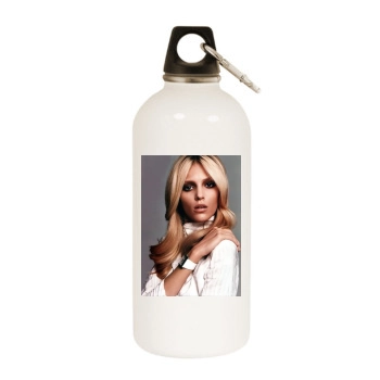 Anja Rubik White Water Bottle With Carabiner