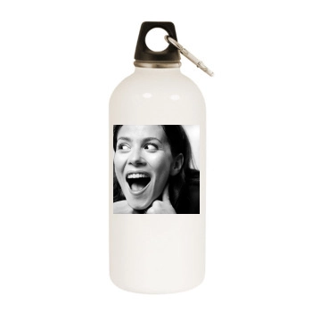 Anna Friel White Water Bottle With Carabiner