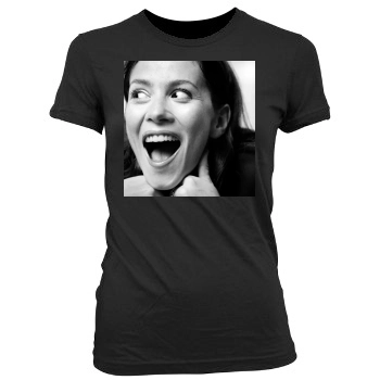 Anna Friel Women's Junior Cut Crewneck T-Shirt