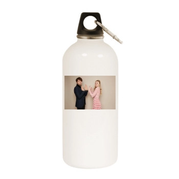 AJ Michalka White Water Bottle With Carabiner