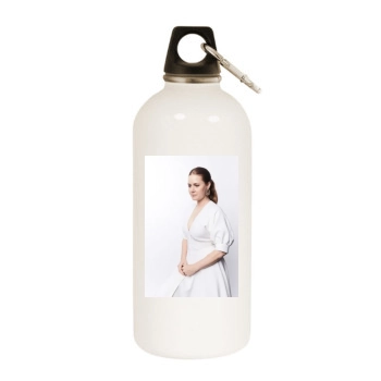 Amy Adams White Water Bottle With Carabiner