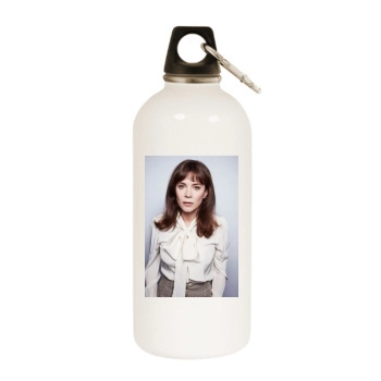 Anna Friel White Water Bottle With Carabiner