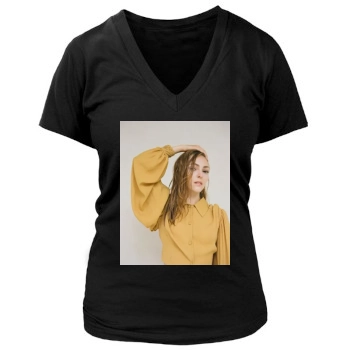 AnnaSophia Robb Women's Deep V-Neck TShirt