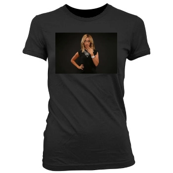 Ashley Tisdale Women's Junior Cut Crewneck T-Shirt