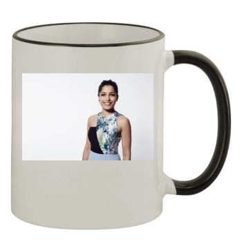 Freida Pinto 11oz Colored Rim & Handle Mug